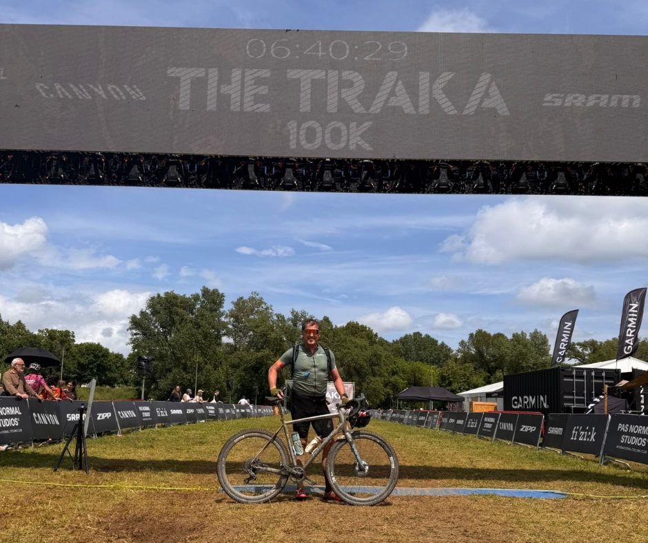 Hemming at The Traka 100K finish line